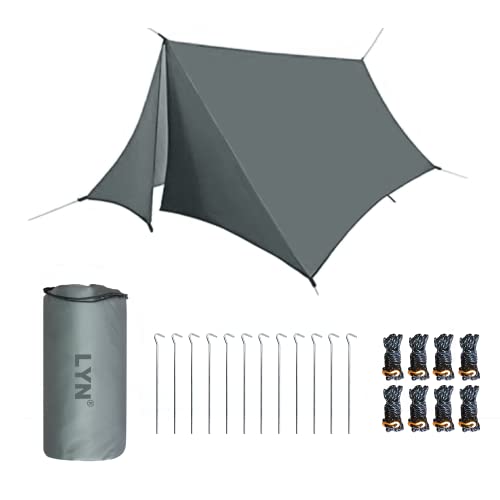 LYN Extra Large Zipper Reusable Survival Emergency Shelter Tent,Thermal Waterproof Fireproof Lightweight Bugout, with Paracord✚Stake for Camping,First Aid,Hiking&Bushcraft - size: XXXXX-Large