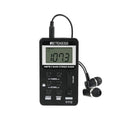 Retekess V112 AM FM Pocket Radio, Digital Radio with Earphone(Black) | for Walking, Jogging, Training,Rechargeable Battery, LCD Display - color: Black