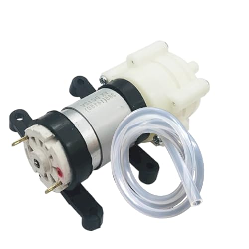 CONQUERALL DC 24V 385 diaphragm self priming pump, small electric water pump with water pipe suitable for drinking fountains and experimental models - color: Pump+pipe, size: DC 24V
