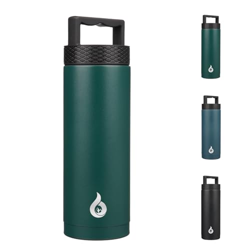 BJPKPK 18oz Insulated Water Bottle Stainless Steel Water Bottle with Handle - color: Army Green, style: 18oz