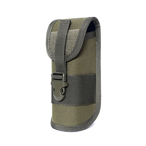 BRAVECOW Portable 1000D Nylon Eyeglasses Case with Buckle Hard Shell Sunglasses Shockproof Protective Box Outdoor Storage Box - color: Green