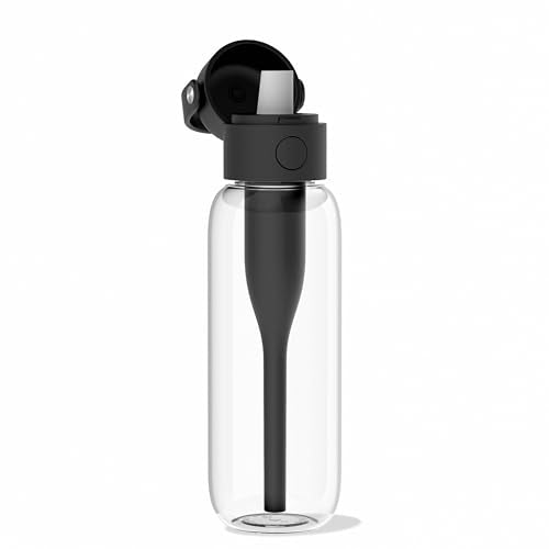 Aquagear Water Filter Bottle BPA-Free, 22oz Capacity, Removes Chlorine, PFOA/PFOS Forever Chemicals, 40 Gallon Filter Life, Black - color: Black