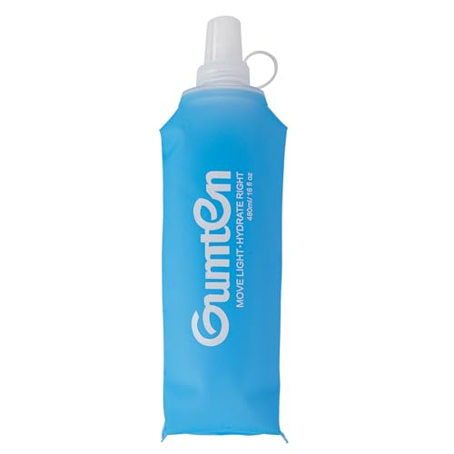Soft Flask TPU BPA-Free 480ml Soft Water Bottle Leak-Proof Collapsible for Hydration Pack Running Vest Marathon Hiking Cycling (Light Blue) - color: 480ml Light Blue