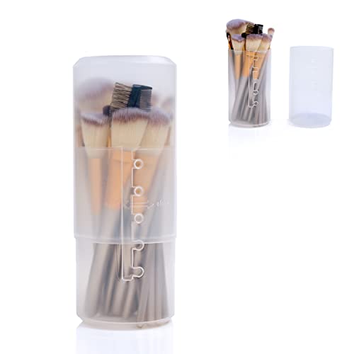 Retractable Makeup Brush Holders, Brushes Organizer Plastic Clear Travel Makeup Brush Case Brushes Container Cup Dustproof Storage for Women and Girls Makeup Artist - color: Plastic Clear-1pc
