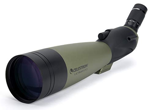 Celestron Ultima 22-66x100 Spotting Scope for Long-Range Viewing | Large Objective Lens, Long-Range Birding & Wildlife Viewing, Fully Multi-Coated, Smooth Focusing, Waterproof Construction - style: Ultima 100 - 45°