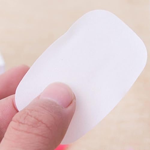 Portable Disposable Lavender Fragrance Paper Soap Sheets, Mini Pocket Hand Cleaner Travel Outdoor Camping Washing Soap Flakes 50 Sheets