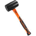 HORUSDY 16oz Durable Rubber Mallet Hammer with Fiberglass Handle, Non-Marring Blow Tool for Flooring, Tent Stakes, Woodworking, and Camping, Non-Slip Grip