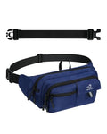 WATERFLY Fanny Pack Waist Bag: 3L Large RFID Anti-Theft with 9 Pockets - color: Navy Blue