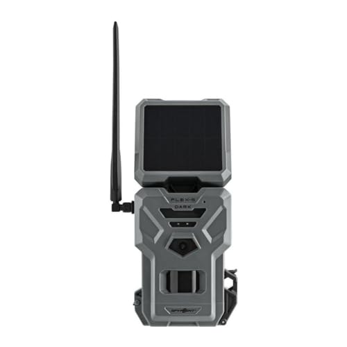SPYPOINT Flex-S-Dark Solar Cellular Trail Camera – Built-in Solar Panel, 40MP Photos, 1080p Videos + Sound, No-Glow Game Camera, Night Vision, Motion Activated Trail Cam - style: FLEX-S DARK