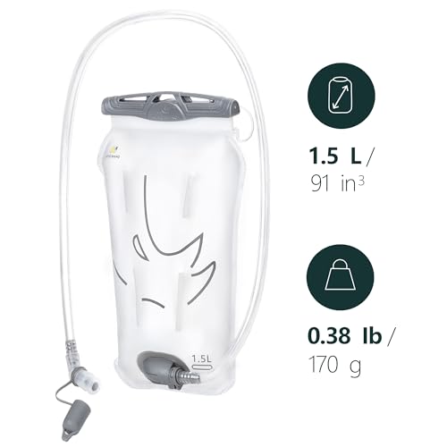 N NEVO RHINO Hydration Bladder 1.5L-3L Kit, Water Bladder for Running Vest - color: 1.5L-White