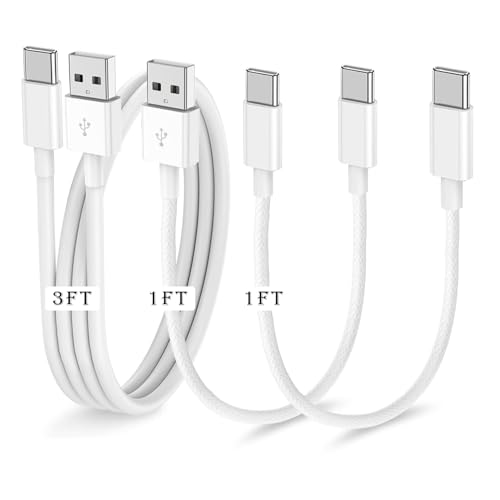 Car Carplay Cable for iPhone 16 15 Pro Max 15 Plus Car Charger 3FT 1Pack, Short USB C Woven Cable 1FT/12 inch 2Pack Portable Fast Charging for iPhone 15 16 Series, iPad Pro 12.9/11-3Pack - size: 3FT+1FT+1FT