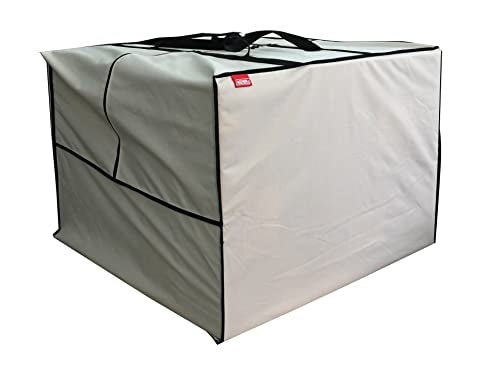 Outdoor Square Cushion/Cover Storage Bag, Protective Zippered Storage Bags with Handles, 32''L x 32''W x 24''H Beige - color: Beige, size: 32''X32''X24''