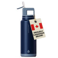 GROSCHE Alpine Flip N Sip Insulated Bottle with Straw, Mountain Blue, 40 oz - color: Mountain Blue, size: 40 Ounces
