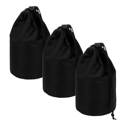 Drawstring Bag with Toggle Cinch Sack and Ditty Pouch Durable Ditty - color: Black, size: 4x8inch