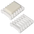 Topsky 2Pcs Soap Dish Holder, Non-Slip Bathroom Accessories Silicone Soap Case Saver, Sink Deck Bathtub Shower Dish Soap Drainer, Silicone Holder for Soap, Sponges, Scrubber (White) - color: White