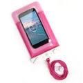 Tech Candy Dry Spell Water Defender Bag, Pink - Waterproof Protective Pouch for Smartphones & Valuables, Transparent Touchscreen-Compatible, IPX8 Certified, with Lanyard & Secure Lock, Dry Bag - color: Pink