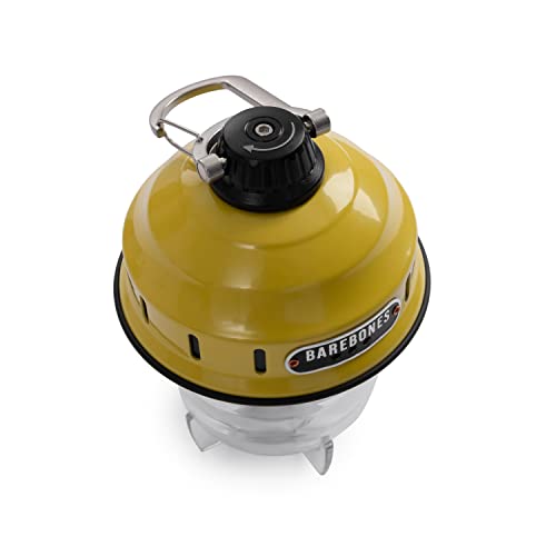 Barebones Beacon Hanging Light – Dusty Yellow, Rechargeable LED Camping Lantern with Adjustable Brightness – Weatherproof Vintage-Style Hanging Lantern for Outdoor Adventures and Year-Round Use - color: Dusty Yellow