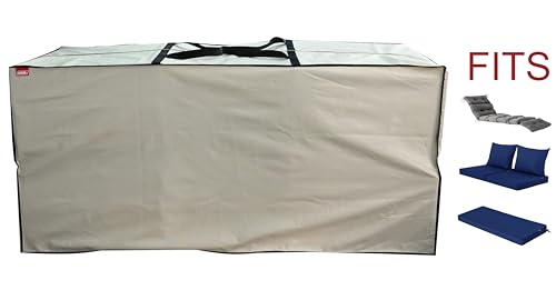 Outdoor Rectangular Cushion/Cover Storage Bag, Protective Zippered Storage Bags with Handles, 60"X20"X28" Beige - color: Beige, size: 60"X20"X28"