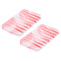 uxcell 2 Pcs Self Draining Silicone Soap Dish, Soap Tray with Drainage for Bathroom Shower Kitchen Sink, 4.5" x 3.1" x 0.4", Pink/White - color: Pink/White