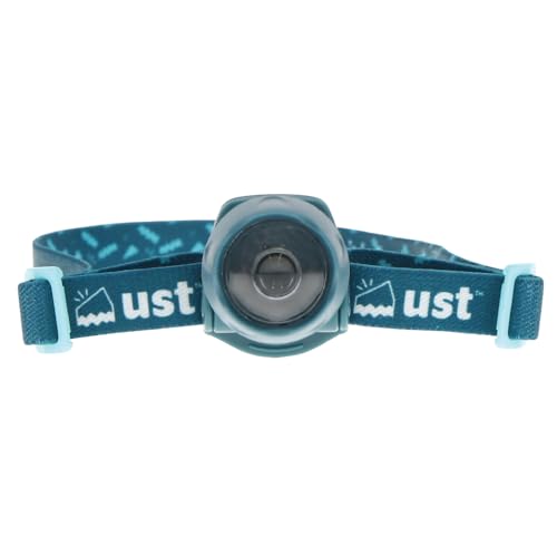ust Waterproof SplashFlash LED Headlamp with Clip and Headstrap, Orange/Gray, One Size for Camping, Outdoor Survival, Emergency