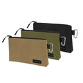 COREFLEX Premium Tool Pouch Zipper Bag, Small Tool Bag, Multipurpose Storage pouch, Heavy duty Flat Bottom Tool bag with YKK Zipper (3 pack Small 8inch) - size: 3 pack Small 8inch Khaki