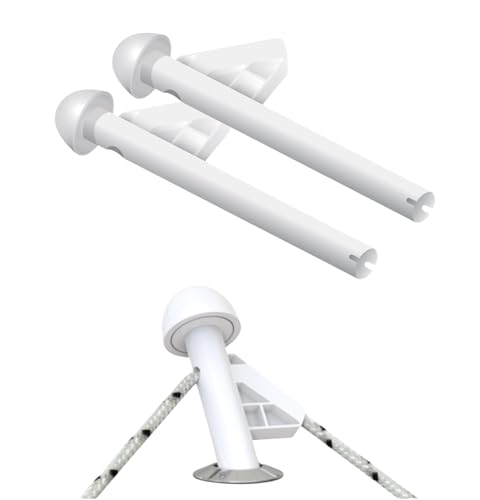 DL Fender 2 Pack Rod Holder for Boat Fenders - Effortless Fender Management with Versatile Boat Docking Tool - Multifunctional Fender Adjuster Holder Also Doubles as Boarding and Exiting Handle - color: White, size: Pack of 2