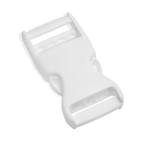 Buckles for Straps Set of 4 Pcs Plastic Buckle Clip Quick Side Release Plastic Fastener - color: White, size: 5/8'' (15mm)
