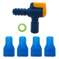 Premium 4-Pack Bite Valve Replacement Mouthpieces for Camelbak and Most Brands, with Shutoff Valve and Tube O-Ring for Hydration Bladder and Backpack Water Reservoir