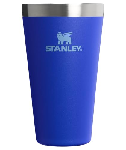 STANLEY Adventure Stacking Beer Pint Glass | Stackable Drinking Cup for Cold Beverages | Dishwasher Safe | Insulated Stainless Steel Tumbler | BPA-Free - color: Cobalt, style: Modern