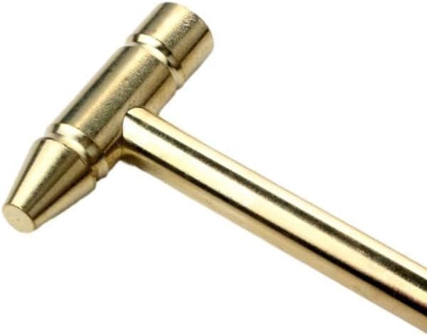 6-in-1 Mini Multi-Tool for Precision Repair, Brass and Steel Hammer with Screwdrivers for Electronics, Watches, Glasses andJewelry, Compact DIY Kit for Men