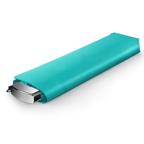 Lejorain Travel Umbrella Compact Flat Small Folding Windproof Lightweight for Women Men - color: 10.Lake Green