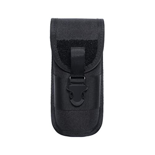 BRAVECOW Portable 1000D Nylon Eyeglasses Case with Buckle Hard Shell Sunglasses Shockproof Protective Box Outdoor Storage Box - color: Black