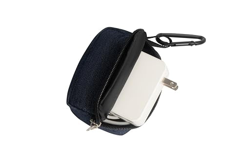 2 Pieces Mini Pouch with Carabiner,Pouches for Organization,Small Makeup Bag for Purse,Zipper Coin Pouch,Card Holder Wallet,Travel Storage Carrying Tech Bag for Small Electronic Accessories Blue - color: Blue
