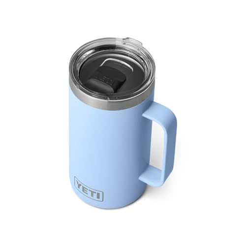 YETI Rambler 24 oz Mug, Vacuum Insulated, Stainless Steel with MagSlider Lid - color: Big Sky Blue