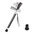 Titanium Alloy Walking Cane for Men & Women – Foldable & Adjustable Walking Stick with 2-in-1 T/L Ergonomic Handle, Lightweight & Heavy Duty Collapsible - color: black