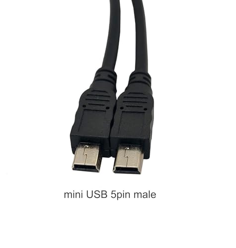 USB C Splitter Charge Cable,1 Feet USB Type C Female to 2 Dual Mini USB 5pin Male Y Splitter Conversion Charging Cable(Only for Charging) - color: Type C female to 2*mini USB male