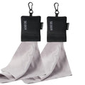 SEIBER Microfiber Lens Cleaning Cloth Screen Cleaner, Black, 2PCS | with Neoprene Pouch, For Glasses, Laptops, Cameras, Self-Closing Bottom,Ultra-Soft, Scratch-Free - color: Black