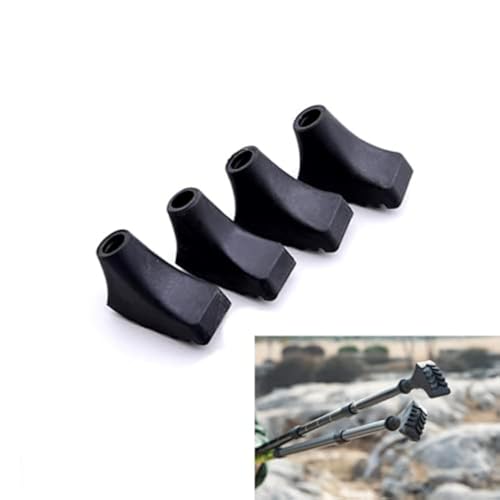 Walking Stick Tips Rubber 4pcs Trekking Pole Tips Replacement- Rubber Feet for Hiking Poles, Walking Sticks, Trekking Poles | Rubber Tip for Walking Sticks Hiking Trekking Poles Boot Tips Rubber Feet - color: Boot Tips_4pcs