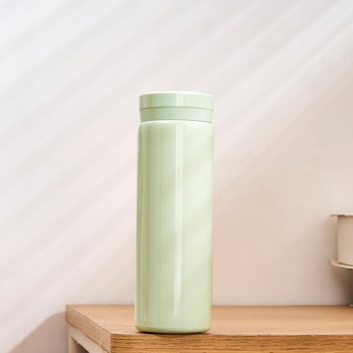 10oz Mini Water Bottle Stainless Steel Thermos Small Flask - Insulated Vacuum, Leak Proof, Keeps Drinks Hot/Cold - Ideal for Coffee, Tea, Water - Light green - color: Light Green, size: 9.5 Ounces