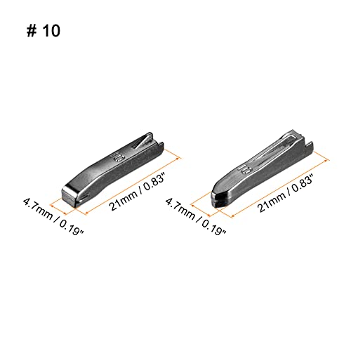 uxcell 20 Sets Double Open Zipper Repair Latch Kits, #10 Insert Pins for Jacket Coat Two-Way Separating Zippers, Metallic Black - color: Metallic Black, size: #10