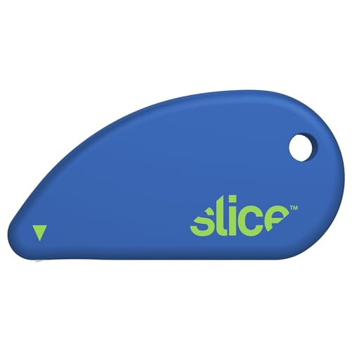 Slice Micro Safety Cutter | Safe Ceramic Box Cutter Lasting 11x Longer than Metal | Keychain Box Opener | 1 Pack | Blue - color: Blue, size: 1 Pack