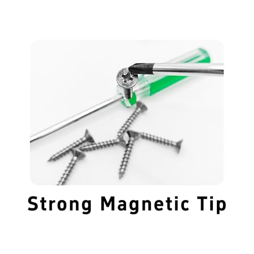 4Pcs 5mm Magnetic Screwdriver Set, Phillips and Slotted Head Tips with 6 inch Steel Shaft, Professional Hand Tools for Computer Electronics Home Repair - size: 5*150mm