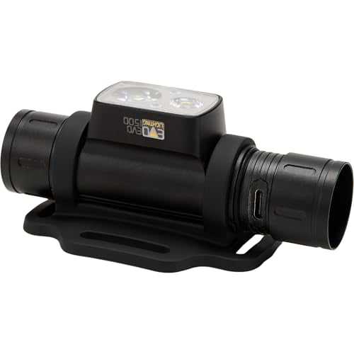 Drake Waterfowl EVO1500 Lumen Headlamp – Rugged Waterproof Aluminum Headlamp with Rechargeable Power Supply, Multi-Mode Light, and Lockout Setting - color: Original Shadowgrass