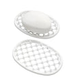 2 Pack Soap Dish for Shower, Non-Slip Silicone Bar Soap Holder with Efficient Drainage Holes for Bathroom Sink, Self Draining Soaps Saver Pad for Shower Niche, Shelf (White- 2Pcs) - color: White- 2pcs