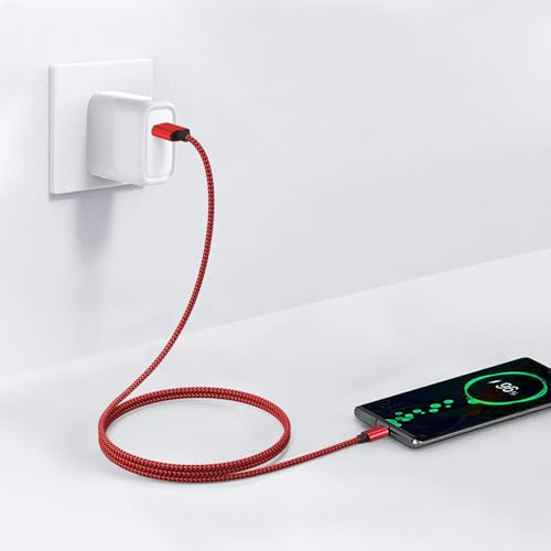 Micro USB Cable 5-Pack, 3ft Braided Android Charging and Data Cord Bulk | Charger Cords, Multi Color - size: 3 Feet