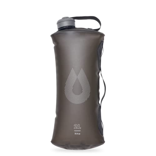 HydraPak Seeker Collapsible Camping Water Storage (2L, Mammoth Grey) - color: Mammoth Grey, size: 2 Liter