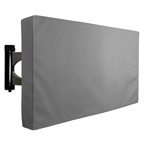 Outdoor TV Cover Universal Weatherproof Protector for 55-58 Inch TV - Fits Most Mounts & Brackets, Grey - size: 55'' - 58''