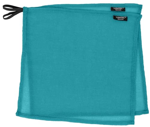 Lunatec® Self-Cleaning Washcloth. A Camping & Travel Essential. Quick Drying, Light Exfoliator, Odor-Free & Lathers Great. - color: Blue 5pack