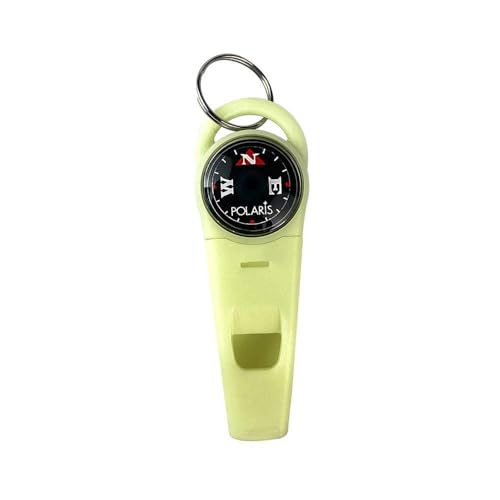 POLARIS Waterproof Micro Compass Series/Watchband or EDC or with mini Whistle or with Whistle - style: Glow in The Dark micro whistle compass