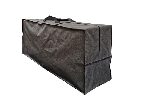Outdoor Rectangular Cushion Storage Bag, Protective Zippered Storage Bags with Handles, 60"X20"X28" Dark Grey - color: Dark Grey, size: 60"X20"X28"